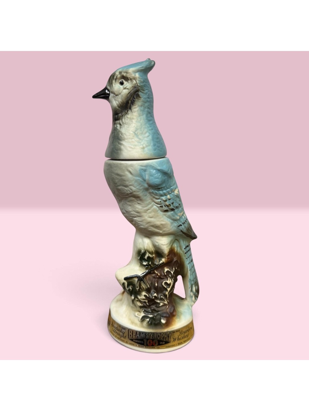 1969 Porcelain Jim Beam Blue Jay Collectors Decanter